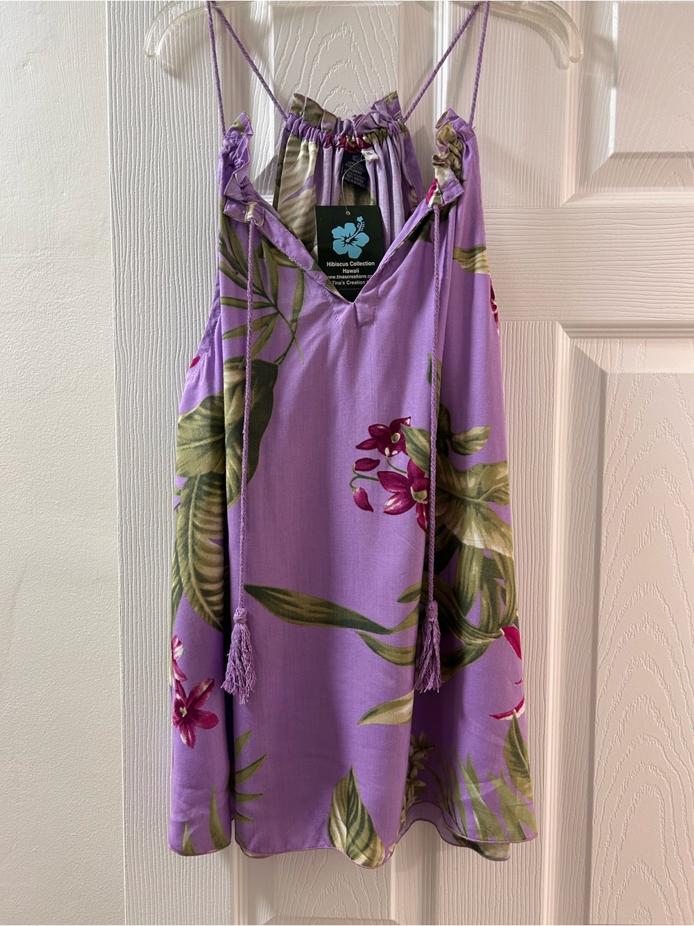 NWT-Purple Hibiscus Collection Hawaii Top Size XL